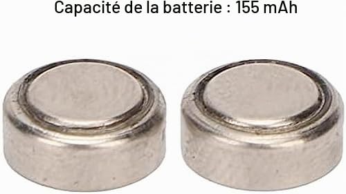 Chargeur de batterie intelligent pour appareil auditif avec 2 piles bouton 155 mAh 312 et câble USB, avec boîte de rangement