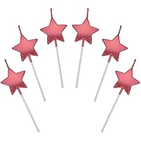 Velas de Cumpleaños en Forma Estrella,6 Pcs Velas únicas para