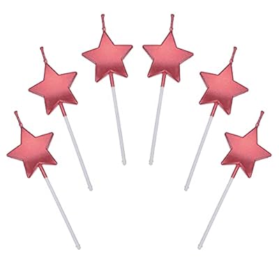 Velas de Cumpleaños en Forma Estrella,6 Pcs Velas únicas para Decorar Pastel de Fiesta di Cumpleaños y Bodas,Velas Decorativas para Decoración un Tarta,Rojo | Ya disponible en tu tienda friki favorita! En mundofriki.es!
