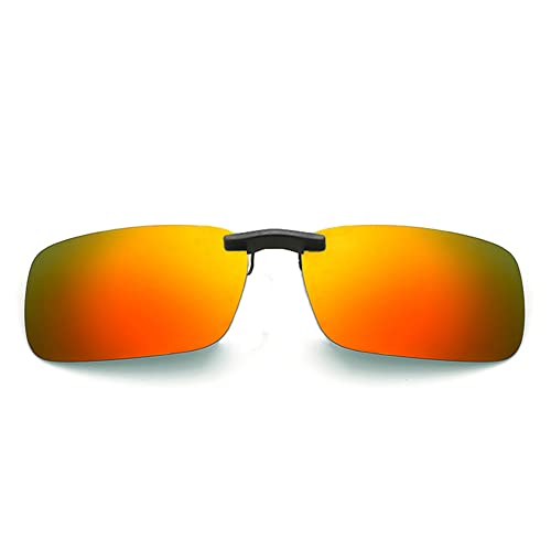 Unisex Polarized Clip On Flip Up Sunglasses Anti-Glare Driving Glasses for Glasses Daily Outdoor - Orange