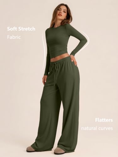 Image of Trendy Queen Women's 2 Piece 2026 Fall Fashion Lounge Set with Pockets
