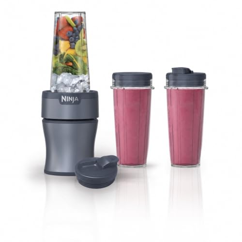 Ninja Nutri-Plus Personal Blender, 900PW, (3) 20oz Cups, Blue, BN301BLBRN - image 1