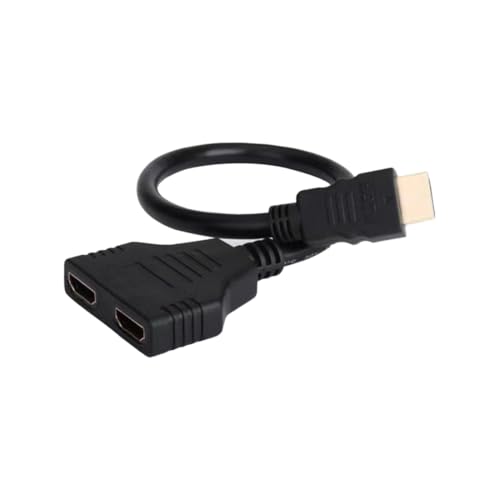 Ladron HDMI, Divisor HDMI, Duplicador HDMI, Hub HDMI, Adaptador de Cable Divisor HDMI Macho a 2 HDMI Hembra 1 en 2 Salidas