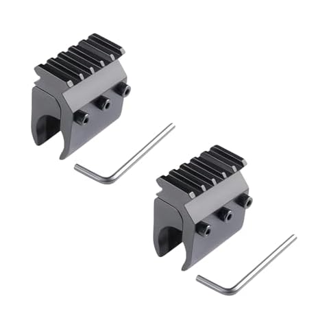 360 Tactical Universal 21mm Weaver Picatinny Rail Base Adapter Converter Barrel Scope Mount Heavy Duty Scope Mount (2-Pack Black) Cover