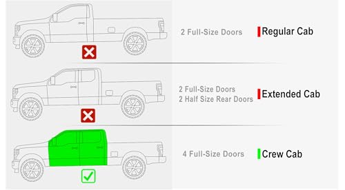 APS Stainless Steel Pocket Steps Running Boards Side Bars Compatible with Ford F150 2015-2025 SuperCrew Cab & F150 Lightning 2022-2025 & F-250 F-350 Super Duty 2017-2025 Crew Cab - Thumbnail 2