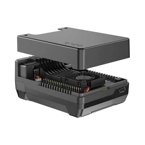 Argon NEO 5 M.2 NVME PCIE Case for Raspberry Pi 5 | Aluminum case with Built-in Fan Cover