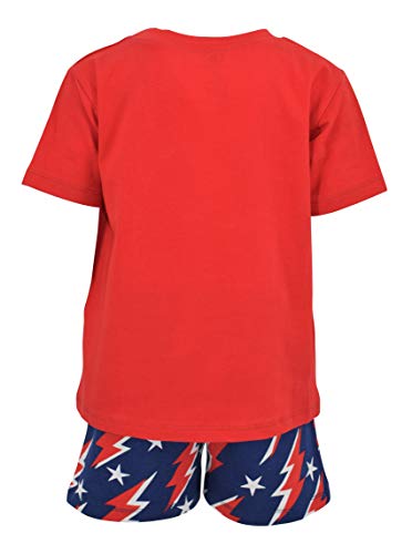 Image of Boys 2pc Shorts Set Outfit Short Sleeve Shirt with Bold Applique Print and Shorts