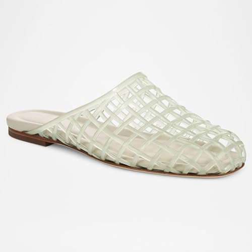 Image of Women's Red Jelly Mesh Slides, Comfortable Flat Slip On Sandals, Casual Summer Beach Slippers