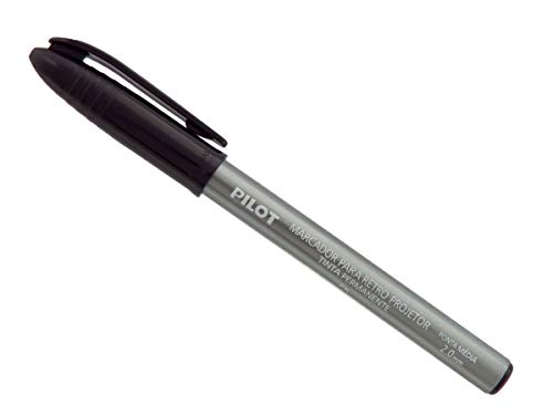 Caneta Retroprojetor x 12 Unidades, Pilot 1430007PR, Preto, 2 mm