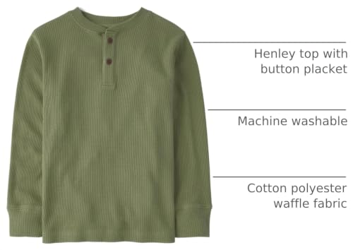 Image of The Children's Place boys Long Sleeve Thermal Henley Shirt