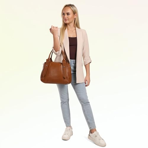 Sac à bandoulière en cuir OTT855UC6 chic marron intemporel
