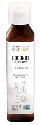 Aura Cacia Fractioned Coconut Oil Skin Care Oil, 4 Fl Oz