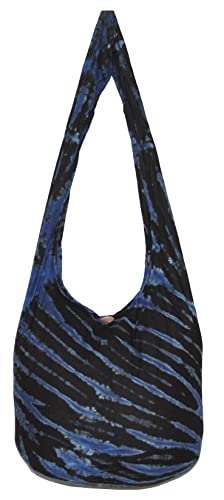 Image of TIE DYE Bohemian Hipster Hobo Boho Hippie Crossbody Bag Purse Black Tone 39 inch