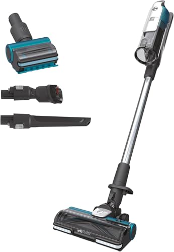 Hoover Akku-Staubsauger Tierhaare HF9 PET I Bis zu 120 m² mit 1 Akku I Leistungsstarker Staubsauger kabellos & beutellos I Akkusauger mit Tier-Düse & Anti-Twist Düse mit LED-Licht für alle Böden