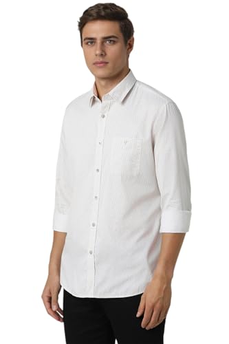 Image of Van Heusen Casual Printed Shirt for Men| Premium Cotton| Full Sleeves| Slim Fit |Breathable Fabric