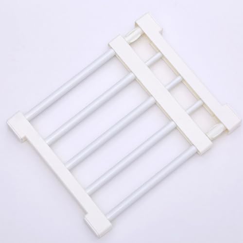 Helweet Ausziehbares Regalböden, Schrank Klemmregal, Aufbewahrungsorganizer Teleskopregal, Lagerregal Regal Separator Abteil, für Schränke, Schuhregale, Lagerregale, Einstellbare Länge 23–30 cm