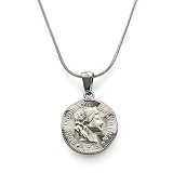 [ジュエル ボックス] ネックレス レディース メンズ サージカルステンレス 金属アレルギー対応 コイン ショートネックレス シルバー