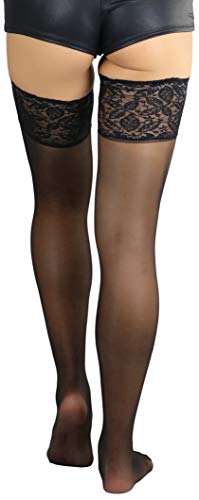 Image of ToBeInStyle Women's Thigh Highs With Smooth Silicone Lace