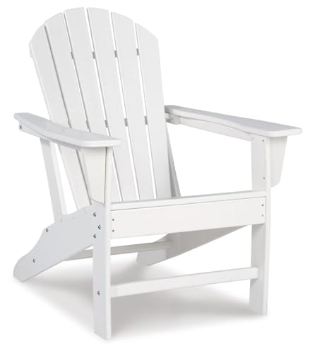 Signature Design by Ashley Sundown Treasure Outdoor Patio HDPE Weather Resistant Adirondack Chair, White