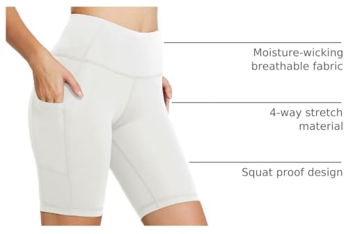Image of baleaf Women's 8 inch / 5 inch / 3 inch Biker Shorts High Waist Yoga Workout Gym Running Volleyball Spandex Shorts with Pockets
