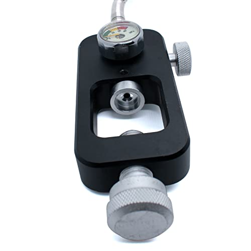 TUXING 4500Psi DIN Valve Scuba Adapter, Yoke Filling Station for HPA Tank, High Pressure Gauge, Aluminum Alloy Refill Adapter for Pcp Paintball HPA Tank Filling - Image 14