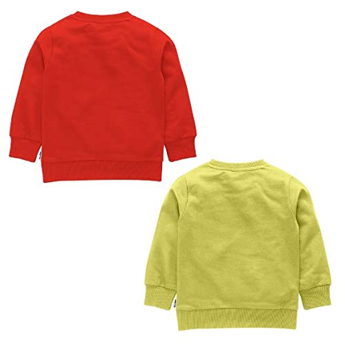 Image of Boys' T-Shirt Chest Printed Full Sleeves Sweatshirt Material T-Shirt Pack of 2
