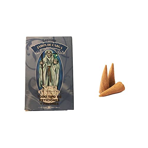 Jabón esotérico de Carga Santa Muerte más 3 Conos de Incienso DoraZen