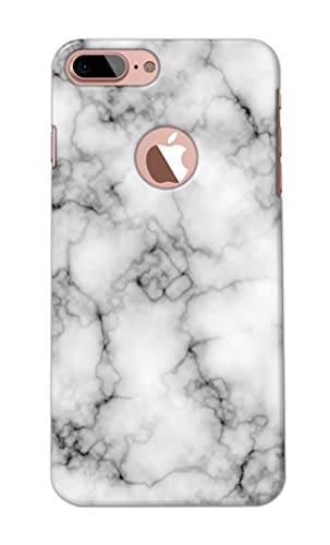 Image of Light White Marble Texture Natural Pattern Hard Back Case Cover for iPhone 7 Plus Logo (5.5 inch) / iPhone 8 Plus Logo (5.5 inch), A1784, A1661 Back Cover -(J5) VNS2230