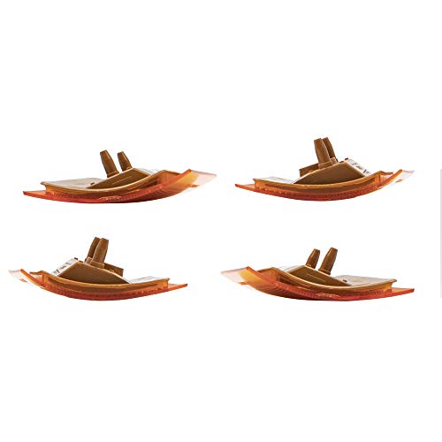 Brock Replacement Lower & Upper Signal 4 Piece Side Marker Lamp Driver And Passenger Set Compatible With 1994-2002 C/K Pickup Truck #TOP6
