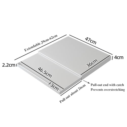 Étagère rétractable four micro-ondes blanc extensible en acier carbone coulissante - 3
