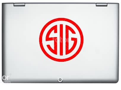 Image of SIG Decal - (4 X 4 RED) - Vinyl Car Bumper Sticker, Gun, Truck, Window, Motorcycle, Helmet, Bumper, Laptop