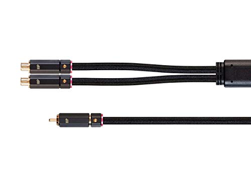 Monoprice Adaptador RCA macho a 2 hembras 1 pie negro miniatura 2