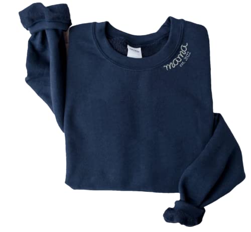 Mama Embroidered Collar Crewneck 