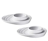 im neutralen weissen Karton Küchenprofi 0750828202 Eierbecher, Porzellan, oval, 2er Set