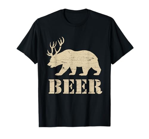Beer, Bear, Deer, IPA, Pub T-shirt | Beer, Beber Tee Camiseta