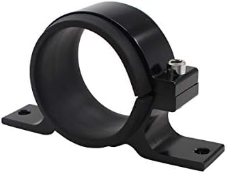 XtremeAmazing Black 60mm External Fuel Pump Filters Mount Mounting Bracket Clamp Cradle Holder for BOSCH 044