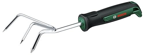 Bosch escarificador manual jardín (cultivador manual, soltar y airear el terreno de parterres, robusto, acero inoxidable, mango engomado, diseño ergonómico)