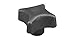 Kipp 06160-516 Cast Iron Palm Grips, Gray, Style E, Metric, Tumbled Finish, 80 mm Top Length