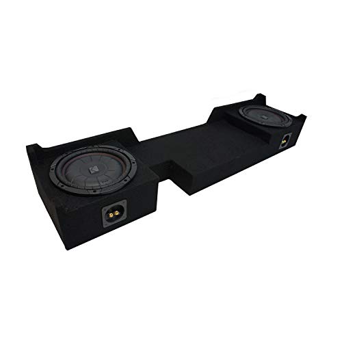 Compatible with 2004-2008 Ford F-150 Ext Super Cab Truck Kicker CompVT CVT10 Dual 10" Sub Box Enclosure - Final 2 Ohm