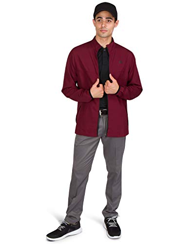 Three Sixty Six Mens Windbreaker Jackets - Zippered Golf Wind Breaker Jacket - Vented, Dry Fit4