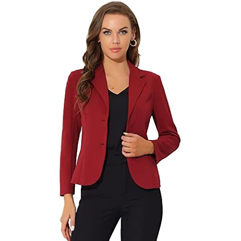 Blazer Bordeaux Allegra K Femme Cover