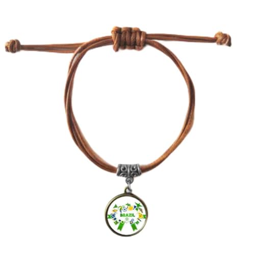 Football au Brésil bracelet cuir ajustable fini les allergies