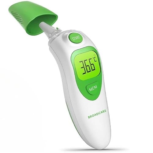 4-in-1 Infrared Non-Contact Thermometer – Forehead & Ear Digital Thermometer for Adults, Kids & Babies | CE Certified, 1-Second Reading, 20 Memory Recall, Fever Alarm