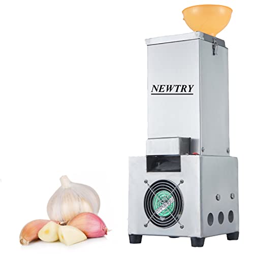NEWTRY Commercial Garlic Peeling Machine Electric Automatic Peeler 200w 55lb/h Powerful Stainless Steel Garlic Peeling Labor-saving for Household Restaurant Barbecue Shop Hotel