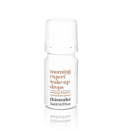 thisworks morning expert wake-up drops: Mint Herb & Rosemary Essential Oils for Morning Motivation, 5ml | 0.17 oz