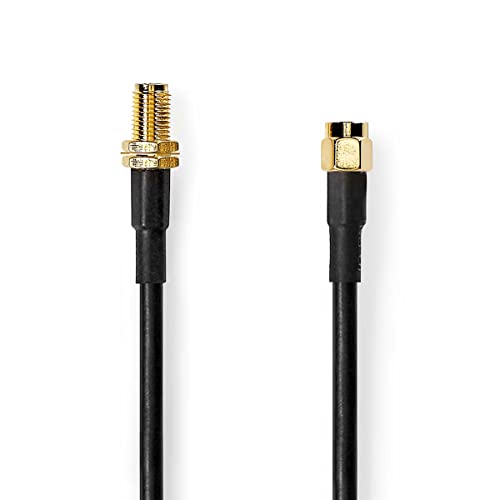 NEDIS CSGP02400BK100 SMA Cable, Gold,Black