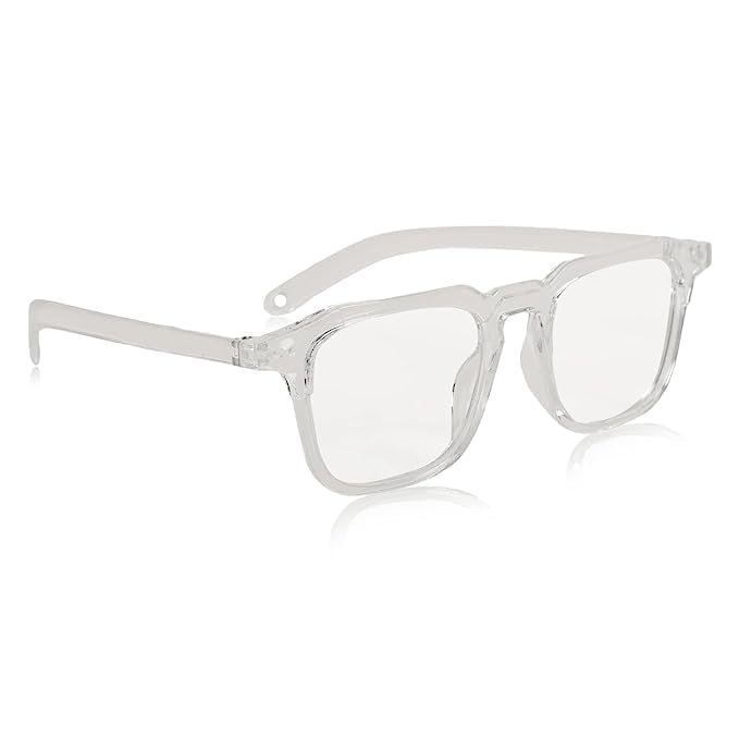 Half-frame Men's Casual White Metal Adult Round Sunglasses with Clear Polarized UV Protection Lenses-image-20