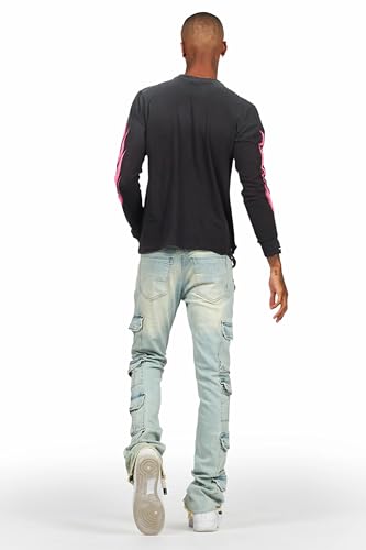 Men's Valery Stacked Flared Cargo Jean4