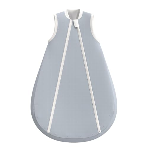 Image of LITTLE SPUD Baby Sleep Sack, Wearable Blanket with Outlast Temperature Regulation, 6-12 Months Baby Sleeping Bag, TOG 1.0 Sleeveless Toddler Sleep Sack for Babies, Blue, M 26In-32In