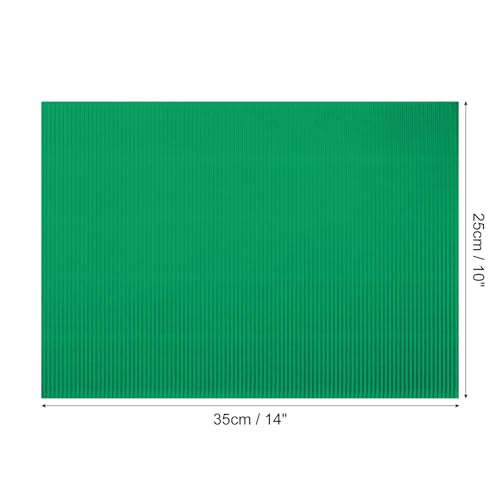 Image of uxcell 10pcs Corrugated Cardboard Paper Sheets,Emerald Green,14 inch x 10inch,for Craft and DIY Projects